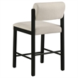 Pemberly Row 7-Piece Fabric and Wood Counter Dining Set in Cream/Black