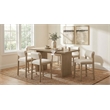 Pemberly Row 7-Piece 70-Inch Wood Counter Dining Set in Cream/Natural Oak