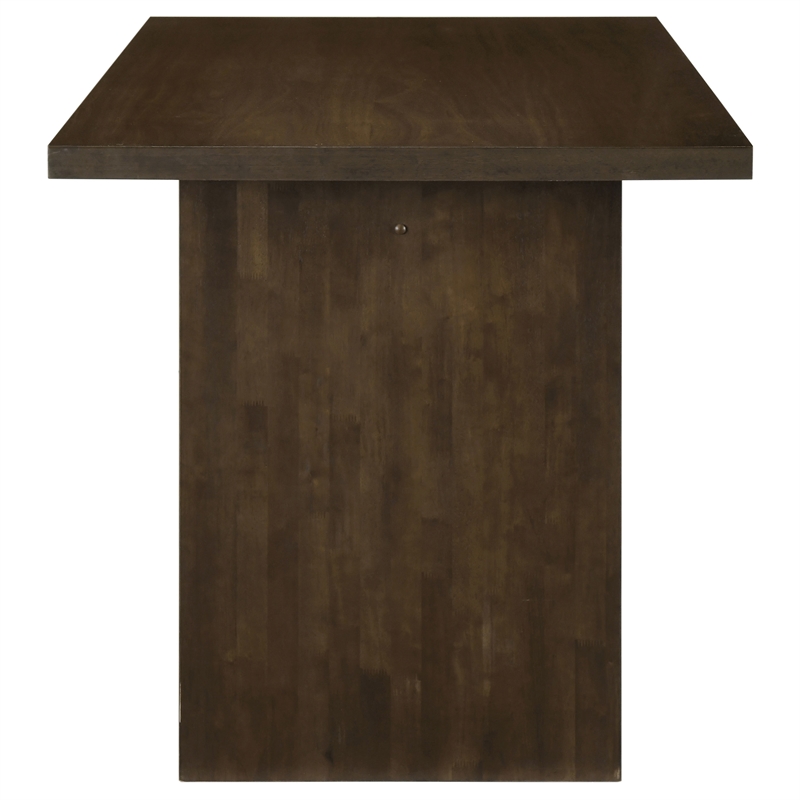 Pemberly Row 7-Piece Fabric and Wood Counter Dining Set in Cream/Walnut