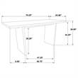 Pemberly Row 7-Piece Wood and Faux Leather Counter Dining Set in Black