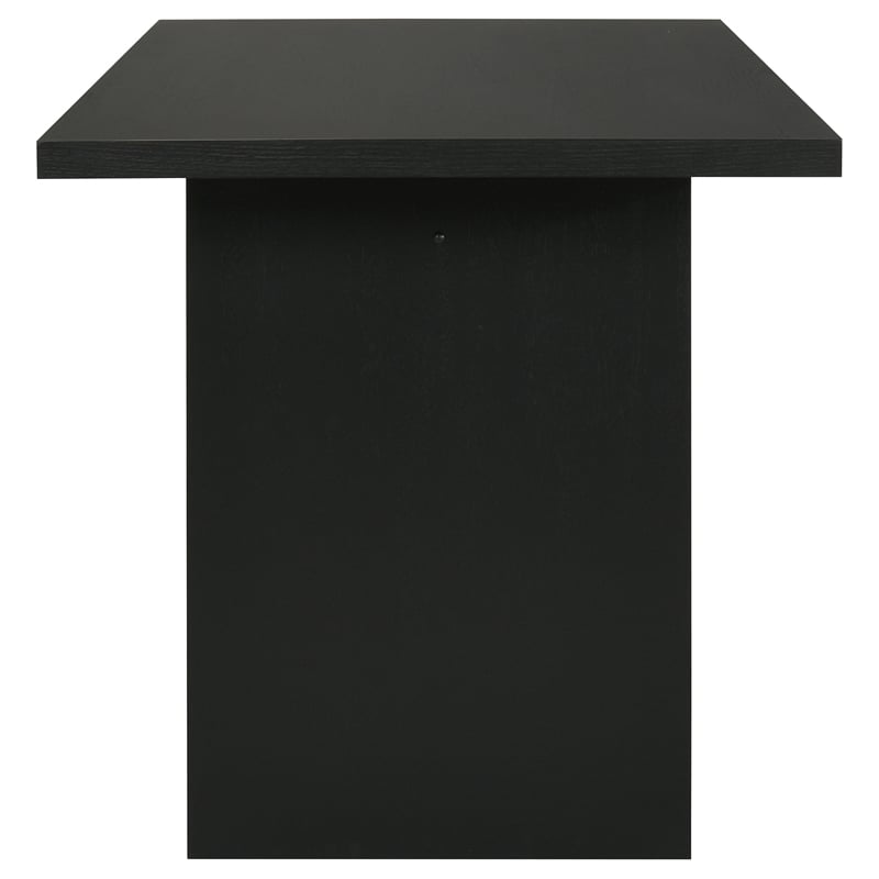 Pemberly Row 7-Piece Wood and Faux Leather Counter Dining Set in Black