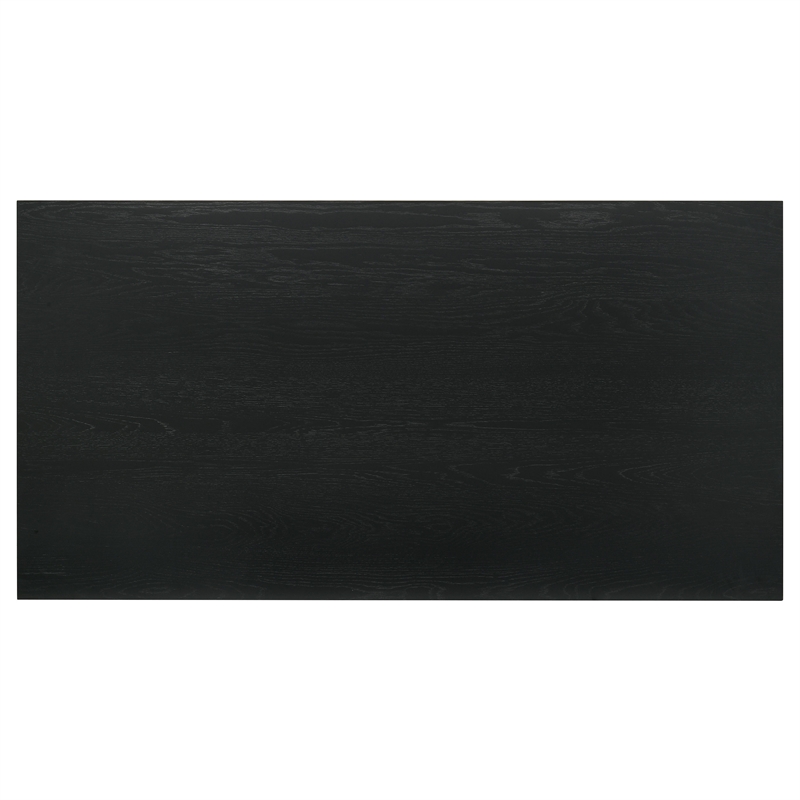 Pemberly Row 7-Piece Wood and Faux Leather Counter Dining Set in Black