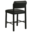 Pemberly Row 7-Piece Wood and Faux Leather Counter Dining Set in Black