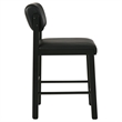 Pemberly Row 7-Piece Wood and Faux Leather Counter Dining Set in Black