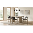 Pemberly Row 7-Piece Wood and Faux Leather Counter Dining Set in Oak/Black