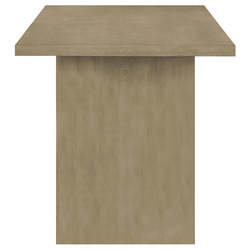 Pemberly Row 7-Piece Wood and Faux Leather Counter Dining Set in Oak/Black