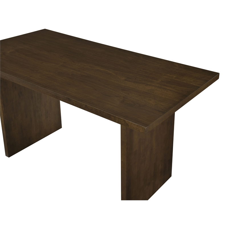 Pemberly Row 7-Piece Wood and Velvet Counter Dining Set in Cream/Walnut