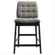 Pemberly Row 7-Piece Wood and Fabric Counter Dining Set in Black/Gray