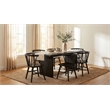 Pemberly Row 7-Piece 82-Inch Wood Dining Set with Spindle Chair in Black