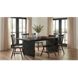 Pemberly Row 7-Piece Rectangular Dining Set with Spindle Chair in Black