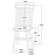 Pemberly Row 7-Piece Rectangular Dining Set with Spindle Chair in Black