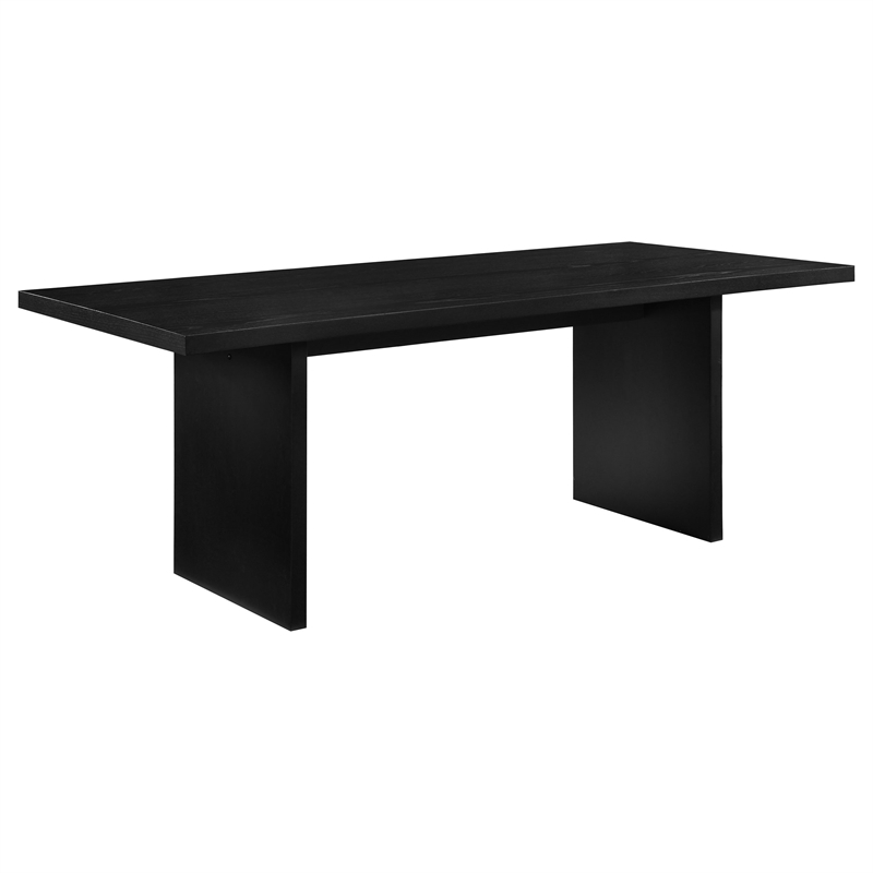 Pemberly Row 7-Piece Rectangular Dining Set with Spindle Chair in Black