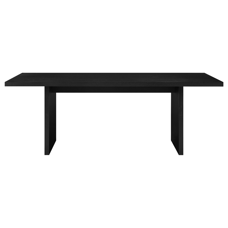 Pemberly Row 7-Piece Rectangular Dining Set with Spindle Chair in Black