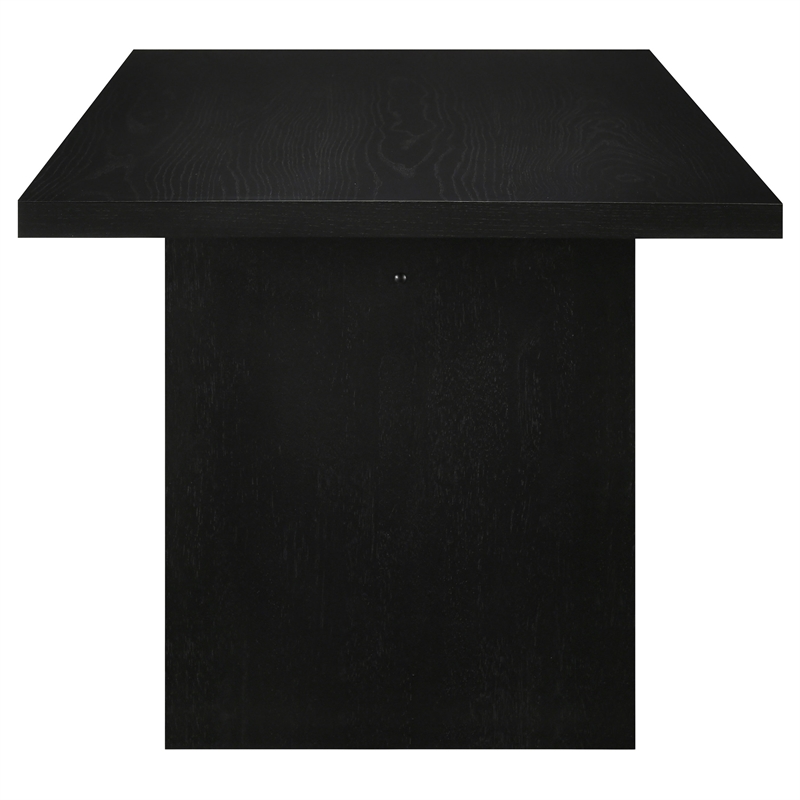 Pemberly Row 7-Piece Rectangular Dining Set with Spindle Chair in Black