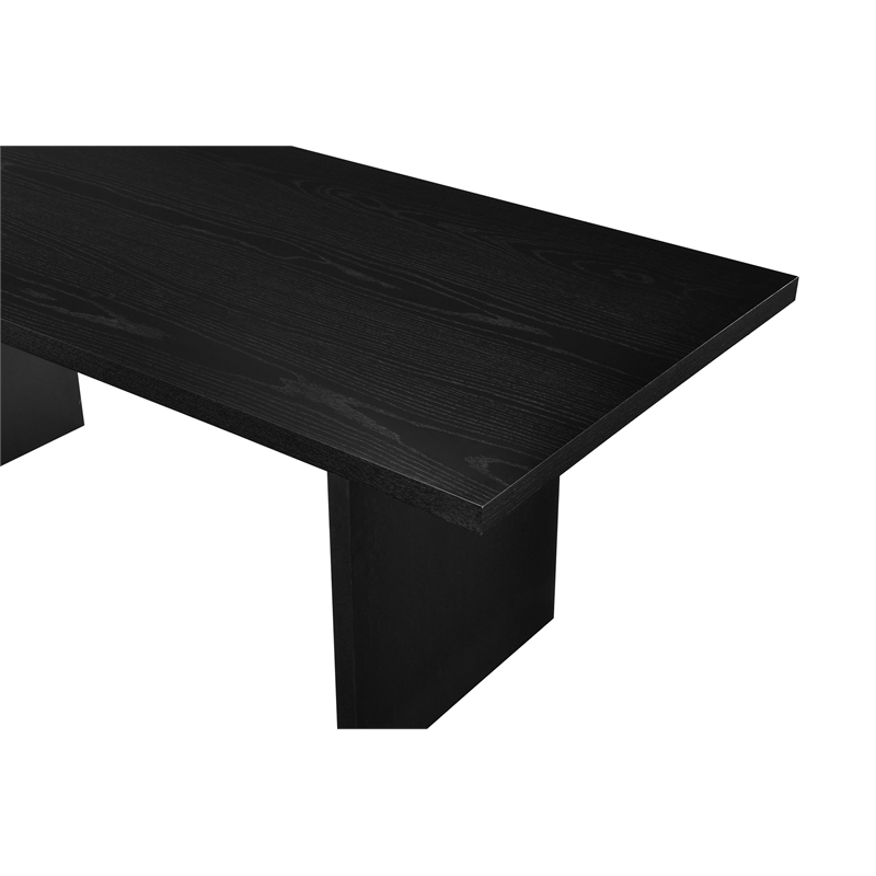 Pemberly Row 7-Piece Rectangular Dining Set with Spindle Chair in Black