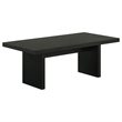 Pemberly Row 3-Piece Transitional Wood Coffee and End Table Set in Black