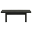 Pemberly Row 3-Piece Transitional Wood Coffee and End Table Set in Black