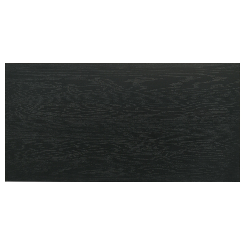 Pemberly Row 3-Piece Transitional Wood Coffee and End Table Set in Black