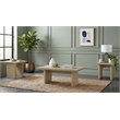 Pemberly Row 3-Piece Wood Coffee and End Table Set in Natural Oak