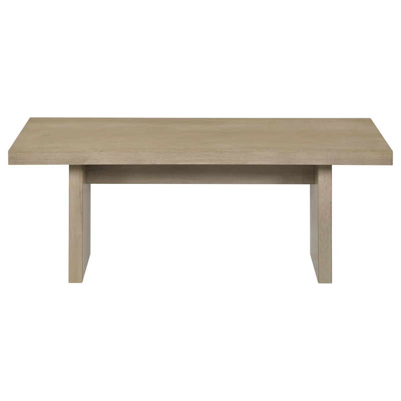 Pemberly Row 3-Piece Wood Coffee and End Table Set in Natural Oak