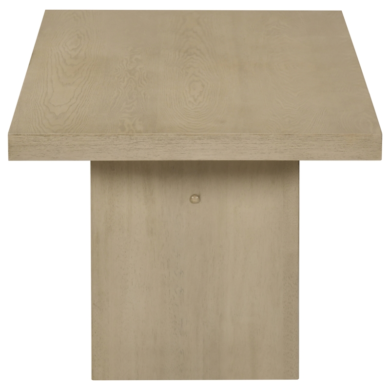 Pemberly Row 3-Piece Wood Coffee and End Table Set in Natural Oak