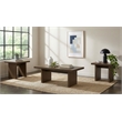 Pemberly Row 3-Piece Transitional Wood Coffee and End Table Set in Walnut
