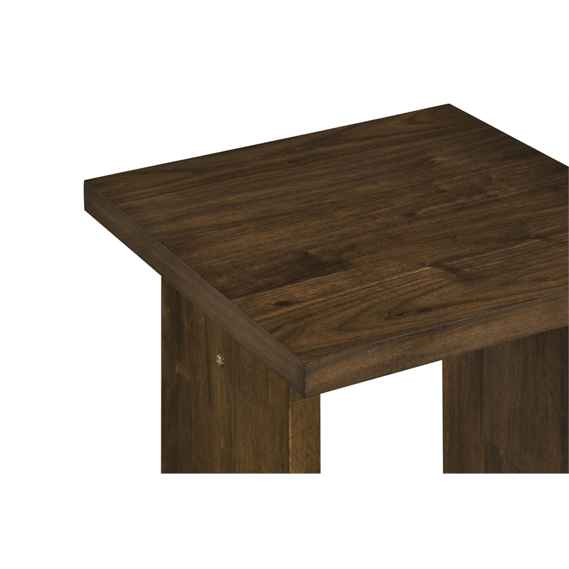 Pemberly Row 3-Piece Transitional Wood Coffee and End Table Set in Walnut