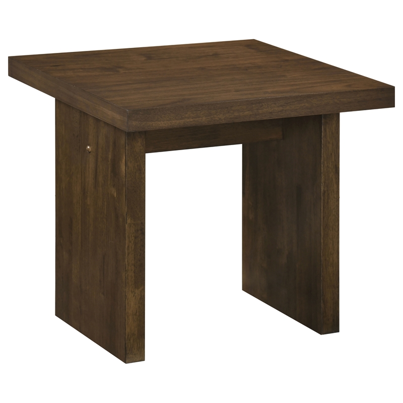Pemberly Row 3-Piece Transitional Wood Coffee and End Table Set in Walnut