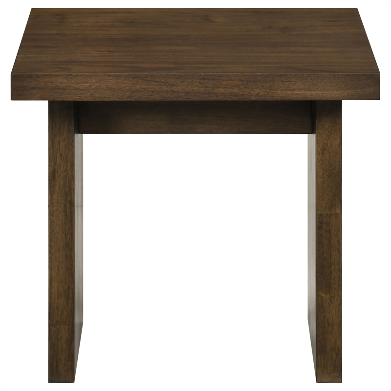 Pemberly Row 3-Piece Transitional Wood Coffee and End Table Set in Walnut