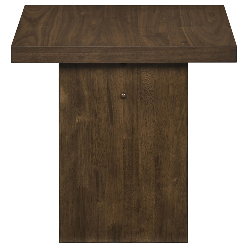 Pemberly Row 3-Piece Transitional Wood Coffee and End Table Set in Walnut
