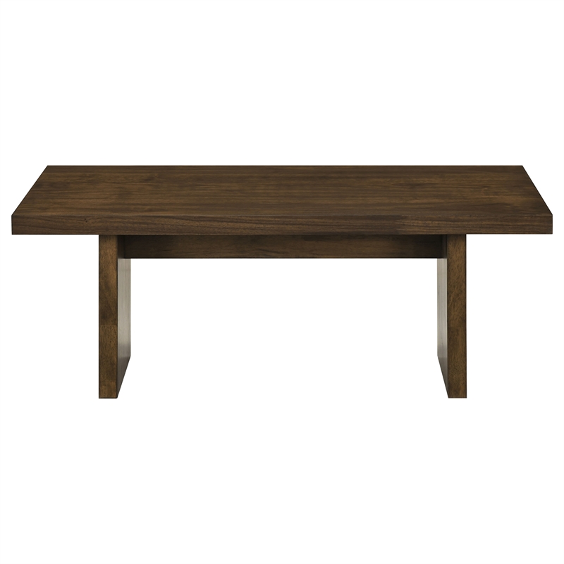Pemberly Row 3-Piece Transitional Wood Coffee and End Table Set in Walnut