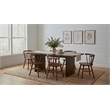 Pemberly Row 7-Piece 82-Inch Wood Dining Set with Spindle Chair in Walnut