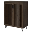 Pemberly Row 2-Door Entryway Shoe Storage Cabinet in Smoked Oak
