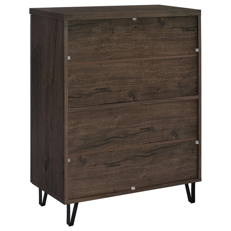 Pemberly Row 2-Door Entryway Shoe Storage Cabinet in Smoked Oak