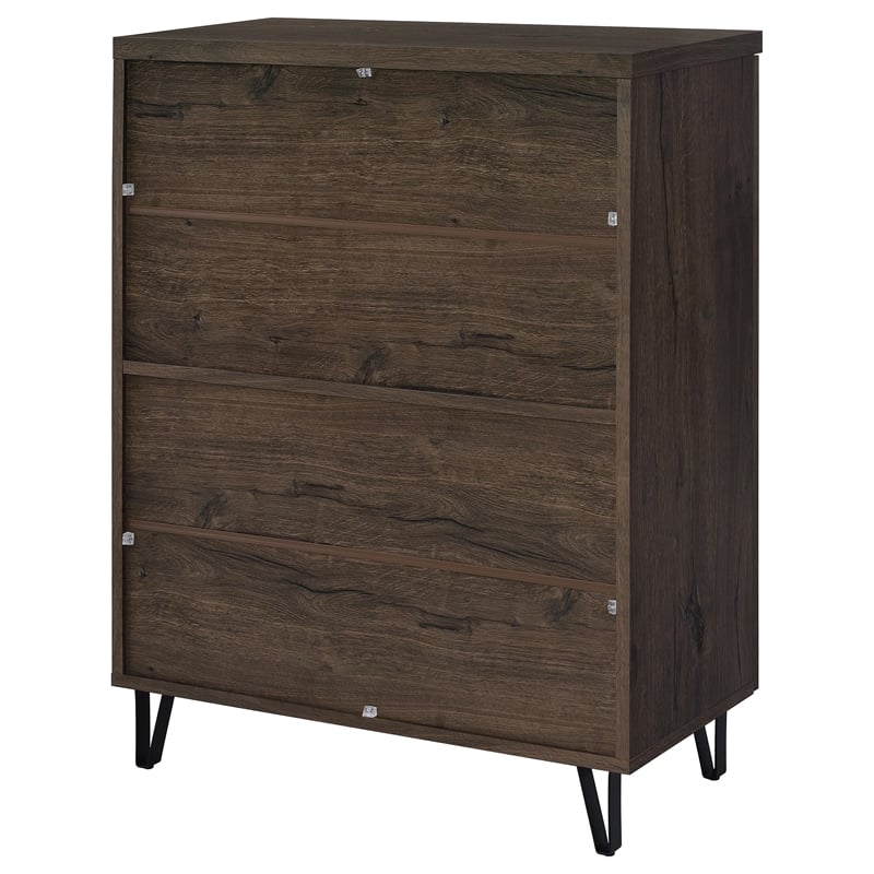 Pemberly Row 2-Door Entryway Shoe Storage Cabinet in Smoked Oak