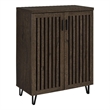 Pemberly Row 2-Door Entryway Shoe Storage Cabinet in Smoked Oak