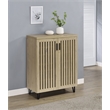 Pemberly Row 2-Door Entryway Shoe Storage Cabinet in White Oak