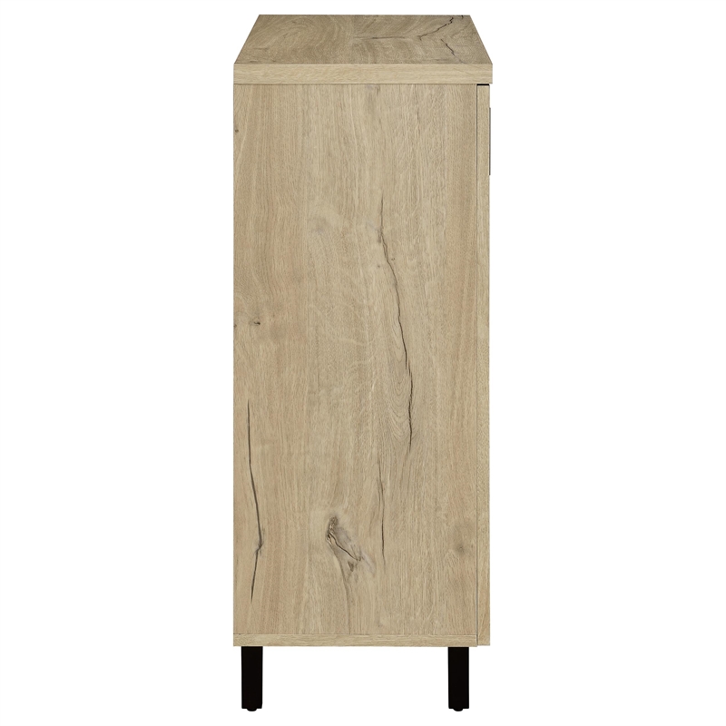 Pemberly Row 2-Door Entryway Shoe Storage Cabinet in White Oak