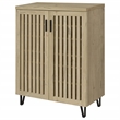 Pemberly Row 2-Door Entryway Shoe Storage Cabinet in White Oak