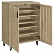 Pemberly Row 2-Door Entryway Shoe Storage Cabinet in White Oak