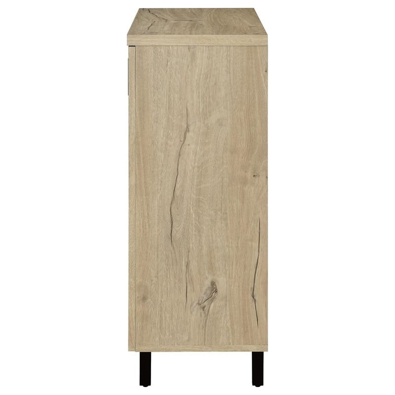 Pemberly Row 2-Door Entryway Shoe Storage Cabinet in White Oak