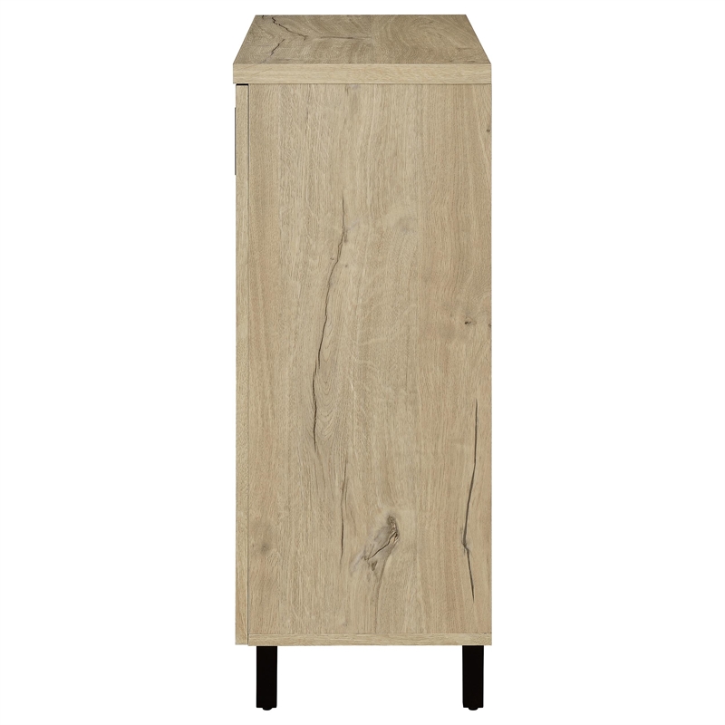 Pemberly Row 2-Door Entryway Shoe Storage Cabinet in White Oak