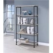 Pemberly Row Engineered Wood 63-Inch 4-Shelf Bookshelf in Gray Driftwood