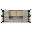 Pemberly Row 63-Inch 4-Drawer Engineered Wood Desk in Gray Driftwood