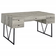 Pemberly Row 63-Inch 4-Drawer Engineered Wood Desk in Gray Driftwood