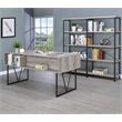 Pemberly Row 63-Inch 4-Shelf Double Bookshelf in Gray Driftwood