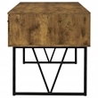 Pemberly Row 63-Inch 4-Drawer Engineered Wood Writing Desk in Rustic Nutmeg