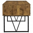 Pemberly Row 63-Inch 4-Drawer Engineered Wood Writing Desk in Rustic Nutmeg