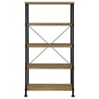 Pemberly Row Engineered Wood 63-Inch 4-Shelf Bookshelf in Brown