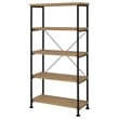Pemberly Row Engineered Wood 63-Inch 4-Shelf Bookshelf in Brown